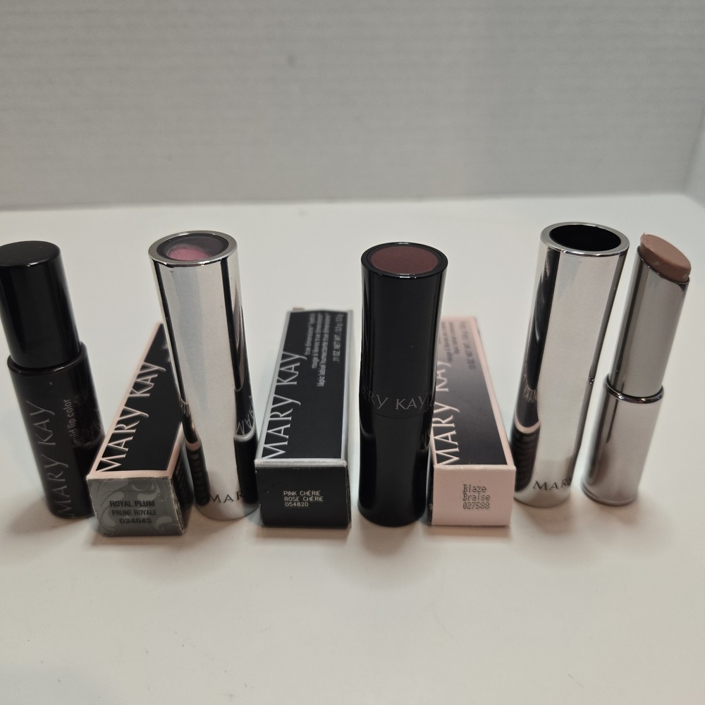 Lot Of 4 New In Box Mary Kay Lipstick Blaze, Pink Cherie, Royal Plum, Subtly You - Picture 7 of 7